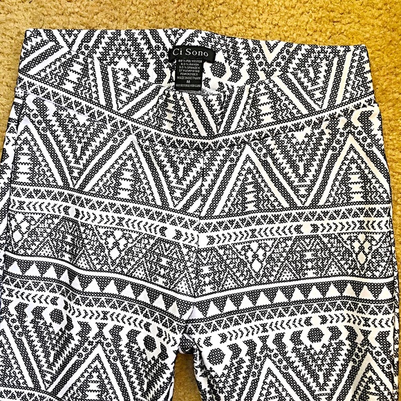 Ci Sono black & white pants size M - Picture 6 of 6